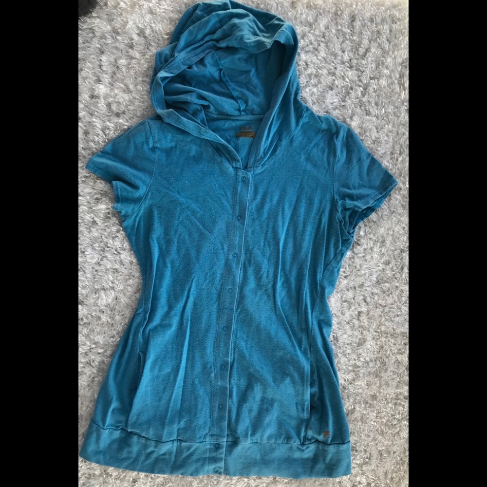 Fila button up hoodie